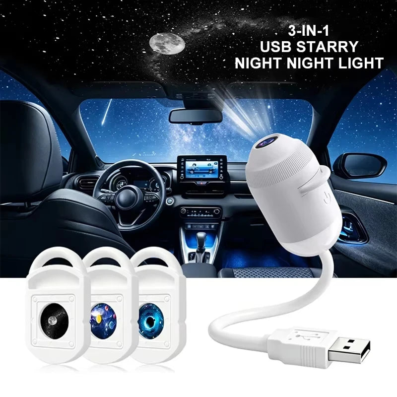 Proyector Estelar USB para Coche
