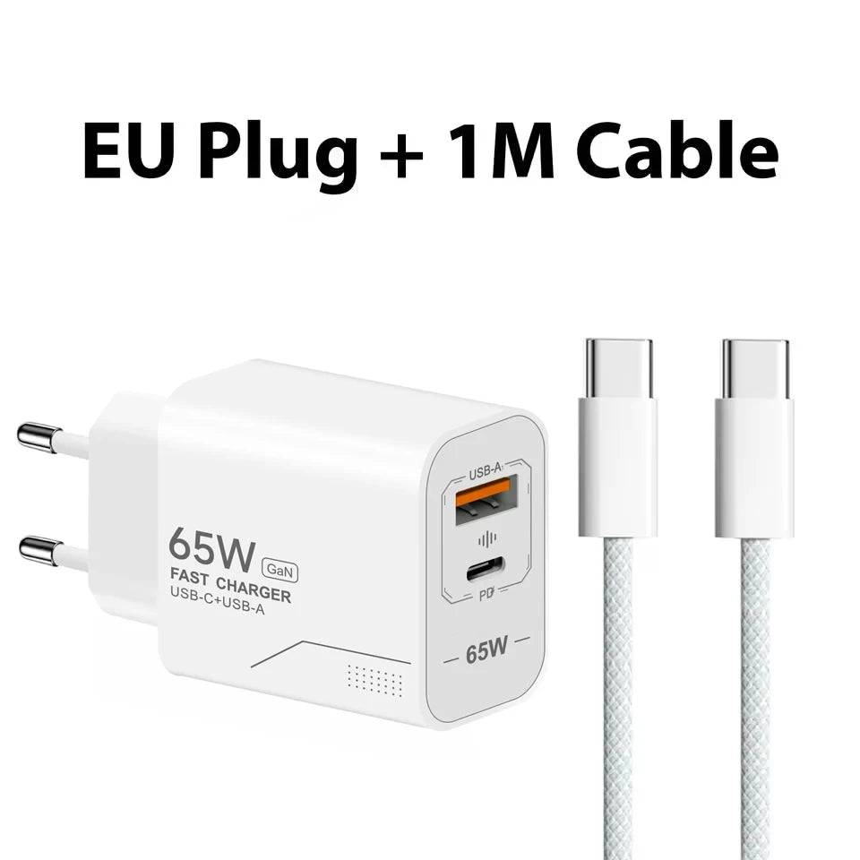 Cargador Portatil GaN Para Viaje