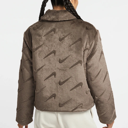 Chaqueta Cortavientos Faux Fur Mujer