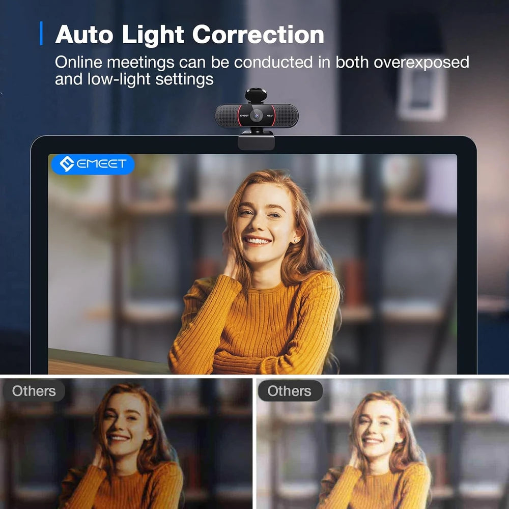 Camara Web 4K con Enfoque Automatico