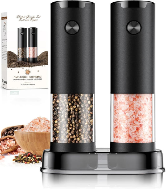 Electric Salt and Pepper Grinder Set