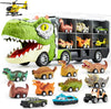 JOYIN Dinosaur Transport Truck with Pull Back Cars