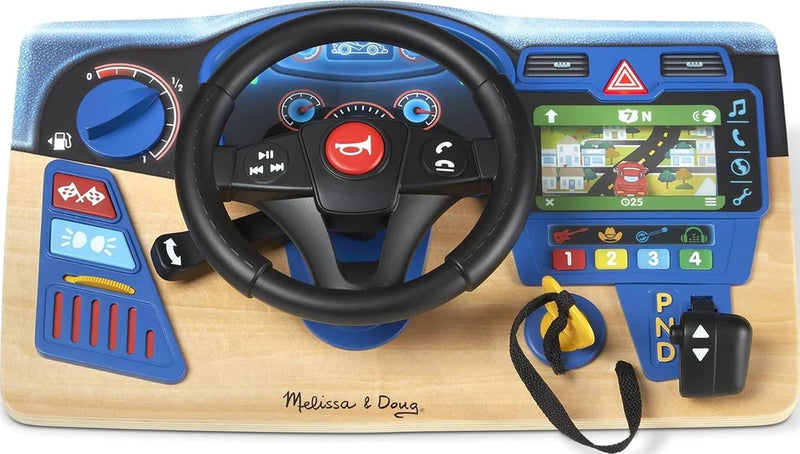 Interactive Wooden Driving Dashboard