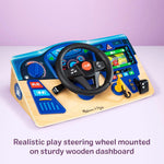 Interactive Wooden Driving Dashboard